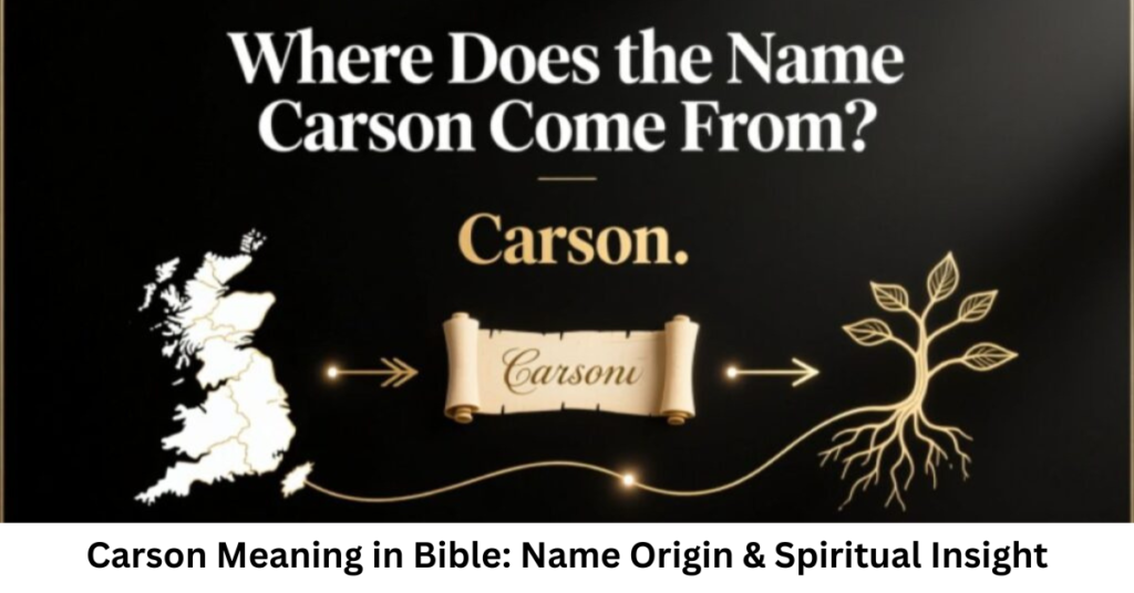 Carson Meaning in Bible: Name Origin & Spiritual Insight