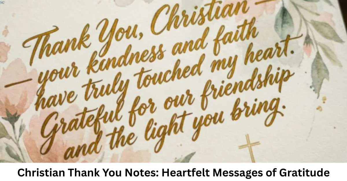 Christian Thank You Notes: Heartfelt Messages of Gratitude