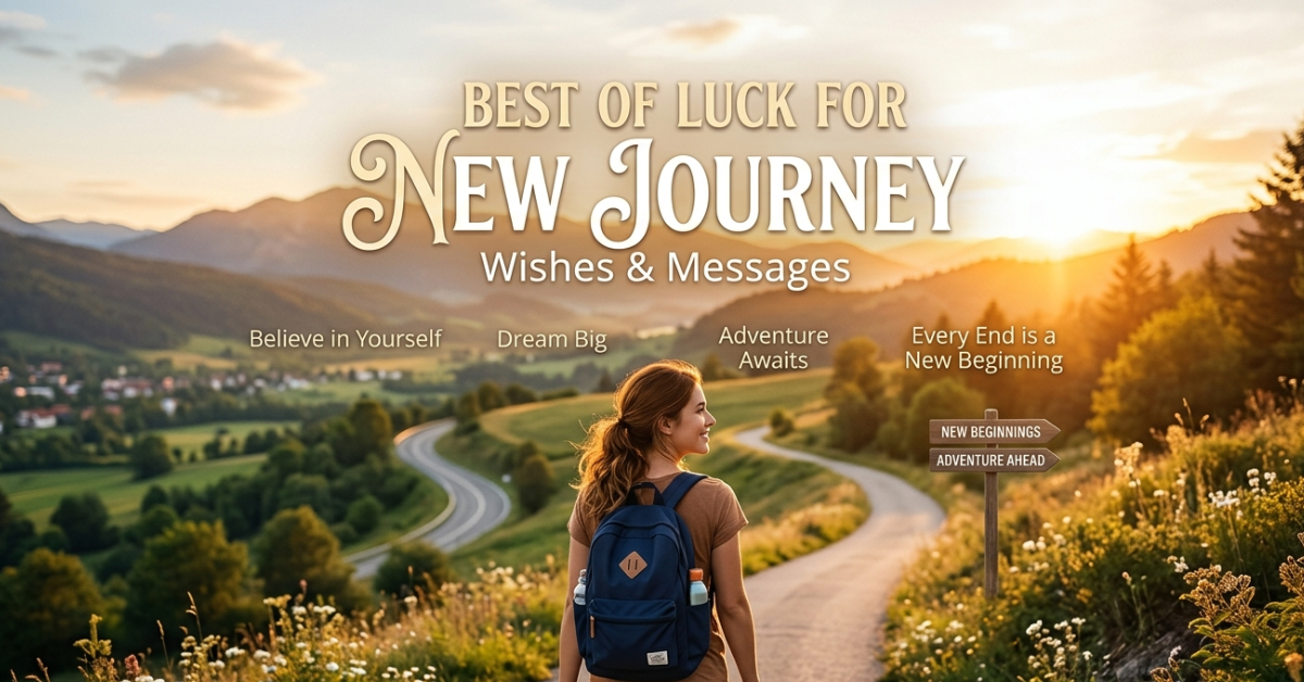 Best of Luck for New Journey Wishes & Messages