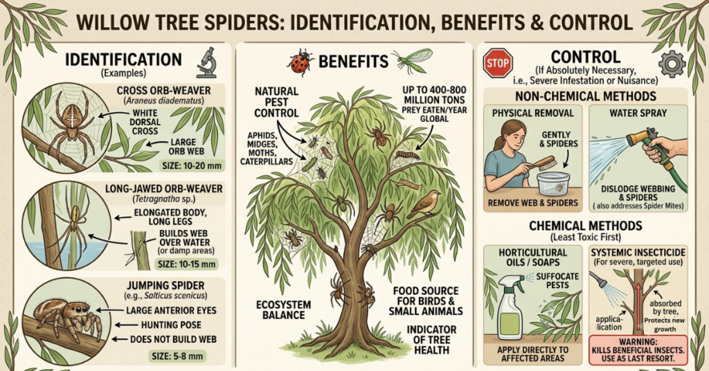 Willow Tree Spiders: Identification, Benefits & Control